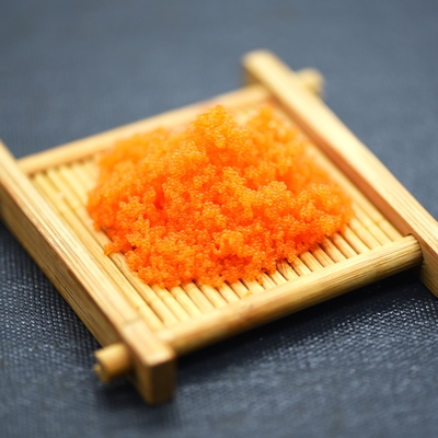 Masago Tobiko Capelin Fish Roe ซูชิปลาบิน roe Capelin แช่แข็ง