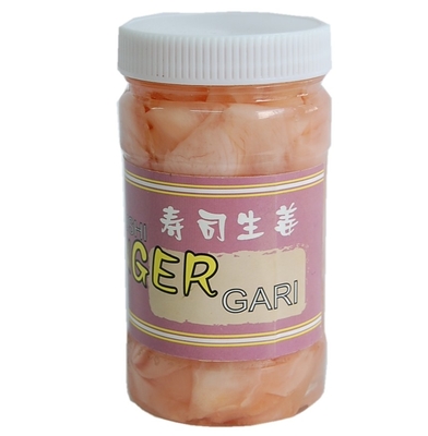 340g ขิงดองหวานจีนฝานขาวและชมพูในขวด
