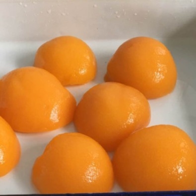 ลูกพีชสีเหลืองกระป๋องผลไม้สำเร็จรูปในน้ำเชื่อม 425g 820g