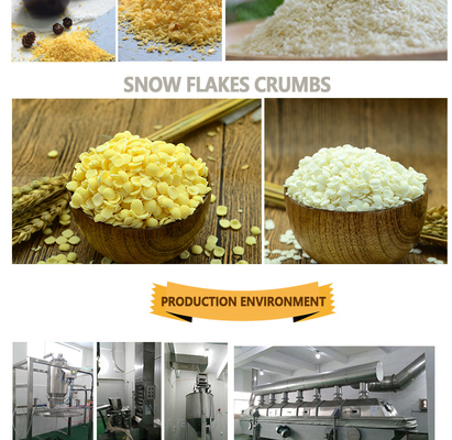 500g กระเป๋าขายปลีก Panko Bread Crumbs สีขาว 5mm Granular Size